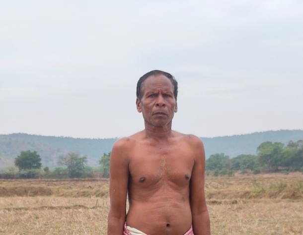Chaitanya Sekia on his farmland