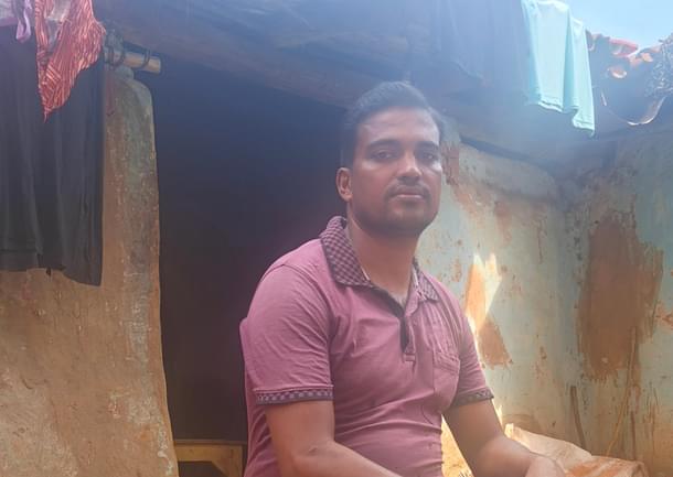 Nibas Patel, who doesn't have a ration card