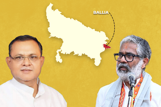 Ballia SP (L) and BJP (R) candidates