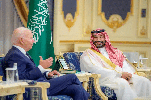 US President Joe Biden with Saudi Crown Prince Mohammed Bin Salman.