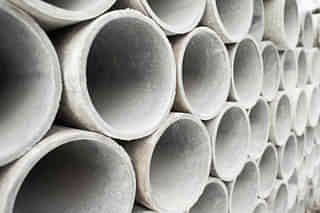 Asbestos cement pipes.