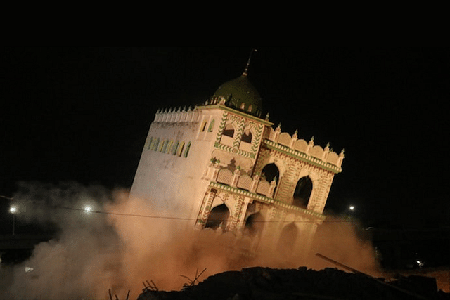 Anti-encroachment drive near  Kukrail River in Lucknow