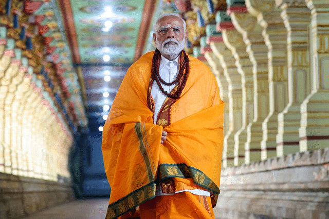 PM Modi during one of his visits to Tamil Nadu