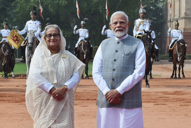 PM Modi with former Bangladesh prime minister Sheikh Hasina