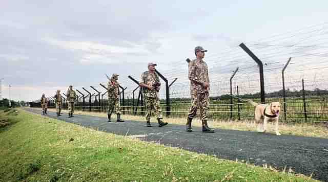 BSF personnel patrolling the Indo-Bangladesh border in South Bengal (File photo)