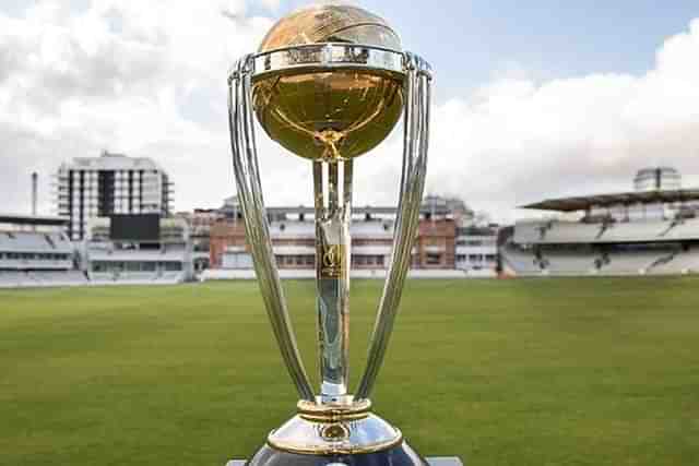 The 2019 cricket World Cup trophy. Representative image. (Twitter @ICC)