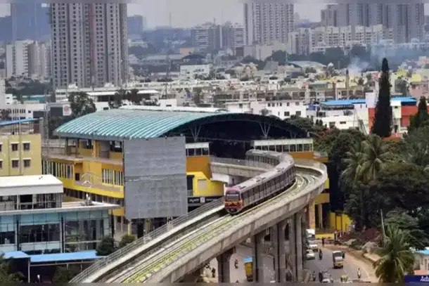 A metro station in Bengaluru.