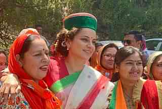 Kangana Ranaut on the campaign trail in Mandi. 