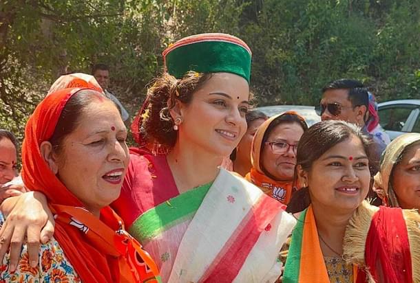 Kangana Ranaut on the campaign trail in Mandi.