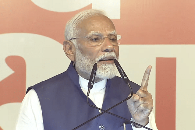 PM Modi at BJP headquarters (Pic Via Twitter)