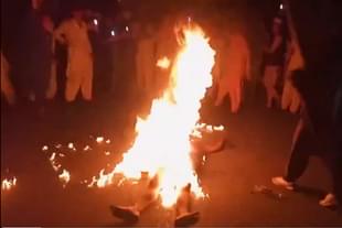 Man burnt alive in front of police station