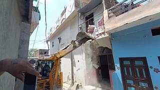 Houses of the accused being bulldozed