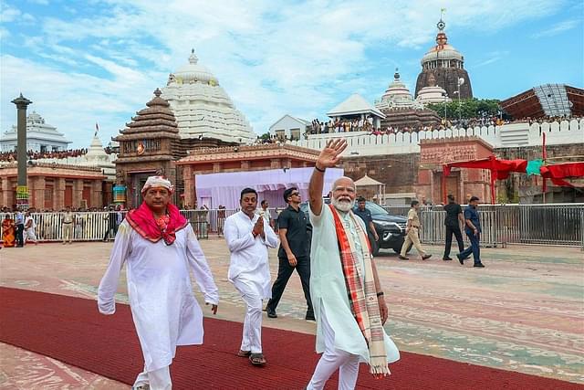 Prime Minister Modi at the Shree Jagannath Mandir last month.