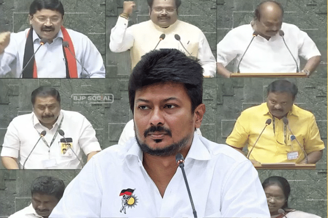 DMK MPs taking oath in the Lok Sabha