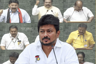 DMK MPs taking oath in the Lok Sabha