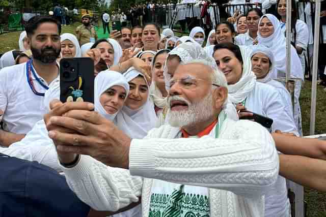 PM Modi takes selfie after Yoga session in Srinagar