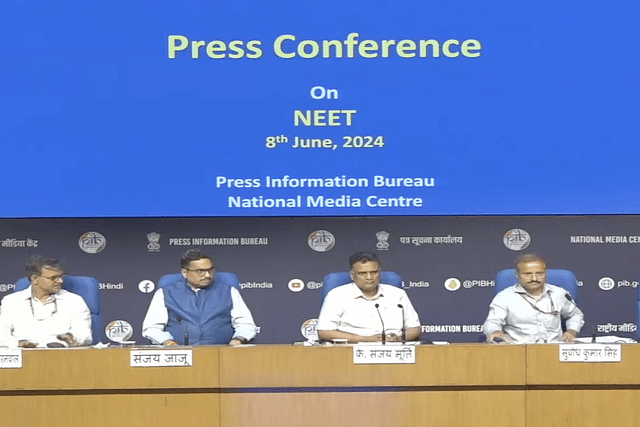 Ministry of Education press conference on NEET 2024 (Pic Via Twitter)