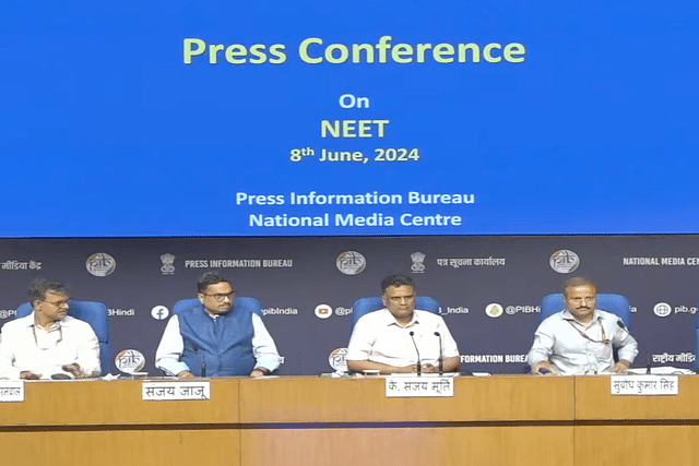 Ministry of Education press conference on NEET 2024 (Pic Via Twitter)