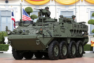 A Stryker armoured vehicle