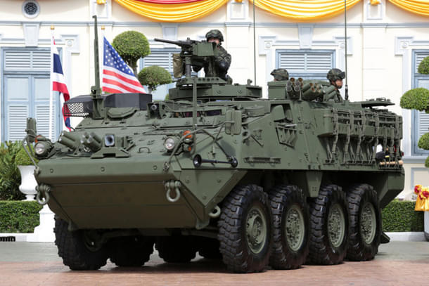 A Stryker armoured vehicle