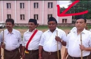 Mohan Majhi at an RSS event