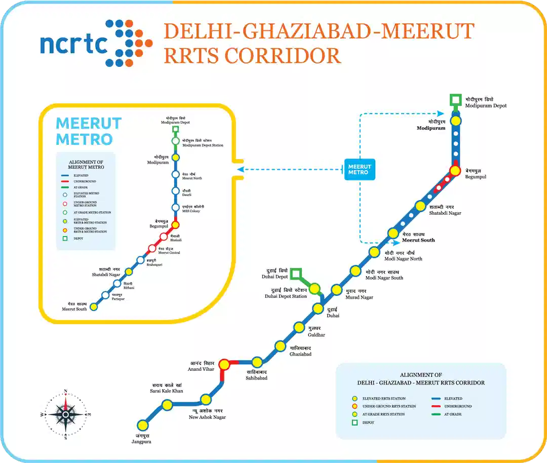 Delhi Meerut Namo Bharat corridor (Source: NCRTC)