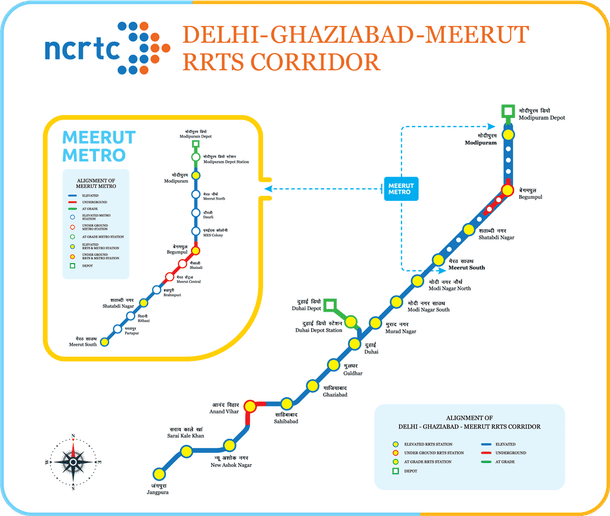 Delhi Meerut Namo Bharat corridor (Source: NCRTC)