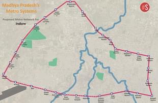 Overall network for Indore Metro (Source: Swarajya)