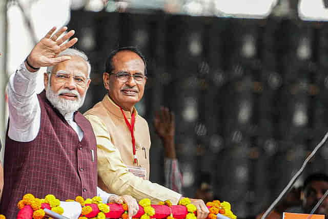 Agriculture Minister Shivraj Singh Chouhan with Prime Minister Narendra Modi 