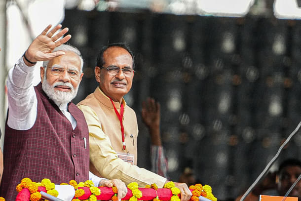 Agriculture Minister Shivraj Singh Chouhan with Prime Minister Narendra Modi