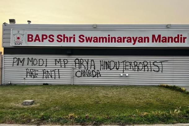 Vandalised BAPS temple