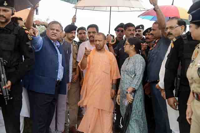 Uttar Pradesh CM Yogi Adityanath at Hathras stampede site