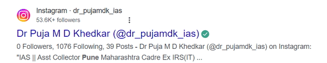 Note the Ex IRS (IT) claim made by Trainee IAS Dr Puja Khedkar. As evident through service allocation list for CSE 2022, Dr Khedkar was not allocated any service. Dr Khedkar cleared CSE only twice, that is CSE 2021 and CSE 2022. Service allocation was done to her only in case of CSE 2022.