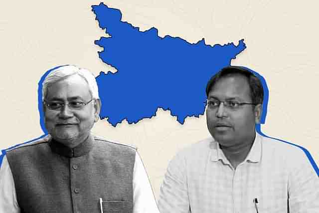 Bihar CM Nitish Kumar, left, and Manish Kumar Verma.