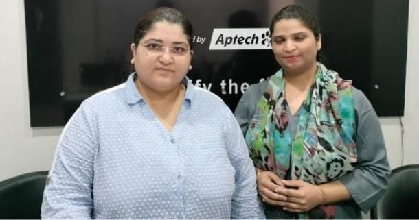 On the left in the picture, in grey, is Rakshanda