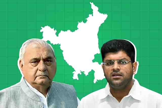 Bhupinder Singh Hooda (L) and Dushyant Chautala (R)