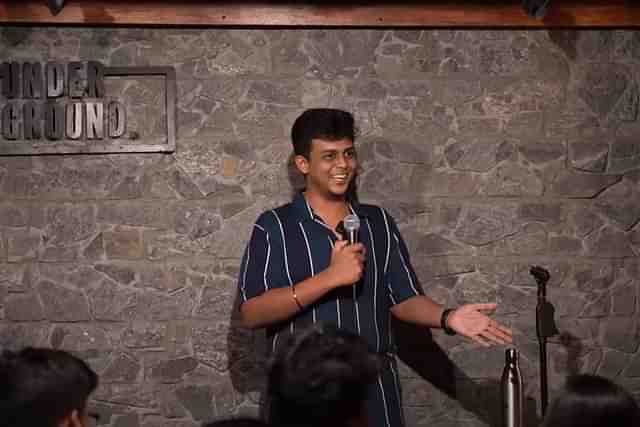 Tamil standup comic Faiyaaz Hussain (photo via screengrab)