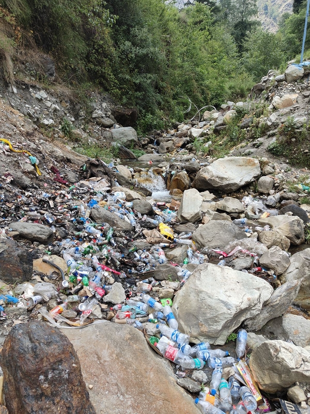Garbage littered in Parvati Valley's Kasol. 