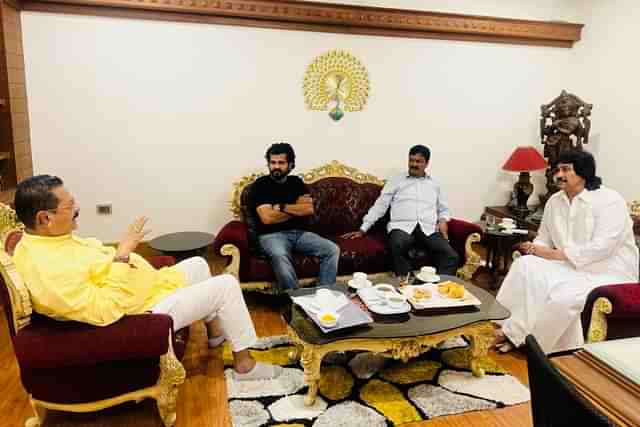 L to R: Basangouda Patil Yatnal, Prathap Simha, Ramesh Jarkiholi and Kumar Bangarappa. 