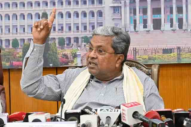 CM Siddaramaiah addressing the media in Bengaluru. (X/Siddaramaiah)