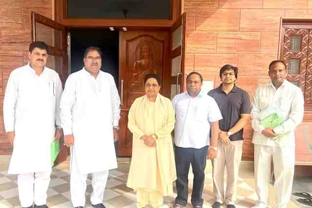 Abhay Chautala meets Mayawati and Akash Anand