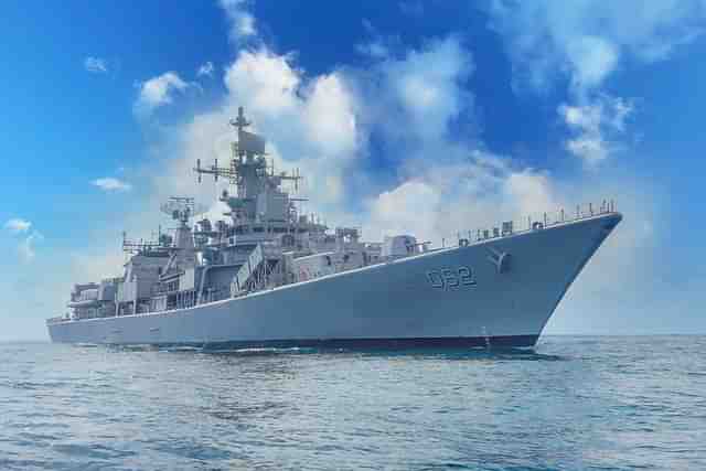 File photo of Indian Navy's Delhi Class Destroyer INS Mumbai. (Wiki)