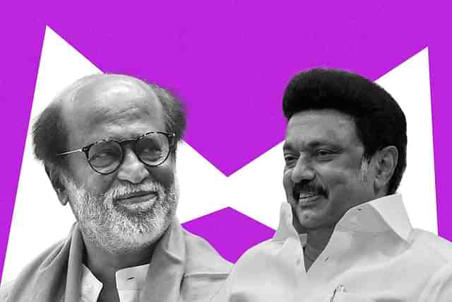 Actor Rajinikanth and Chief Minister M K Stalin.