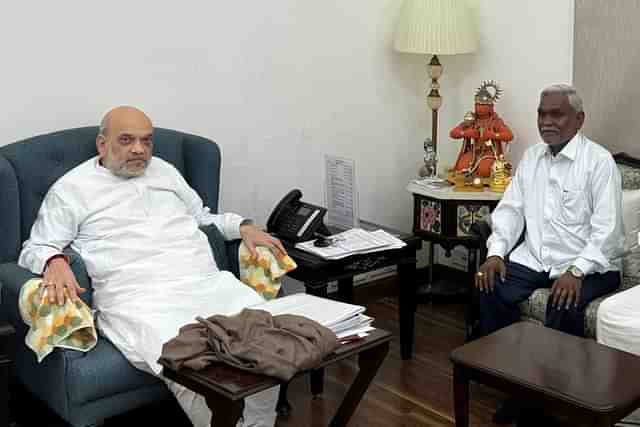 Amit Shah with Champai Soren