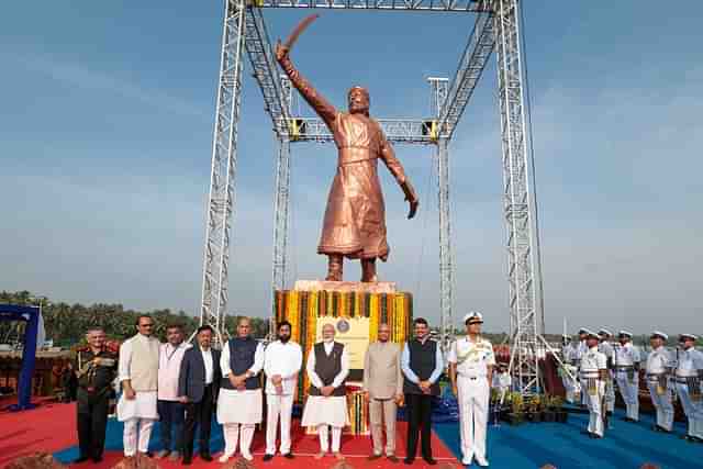 PM Modi after unveiling Shivaji statue