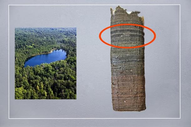 Crawford Lake Sediment: 1950- Proposed year of the beginning of Anthropocene.