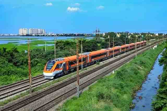 Vande Metro consists of 12 fully air-conditioned coaches capable of running up to 110 kmph (Oneindia)