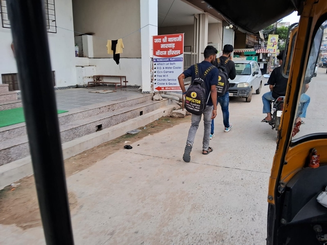 Students all around the city can be seen with bags, clothes, umbrellas, all carrying various institutes' branding
