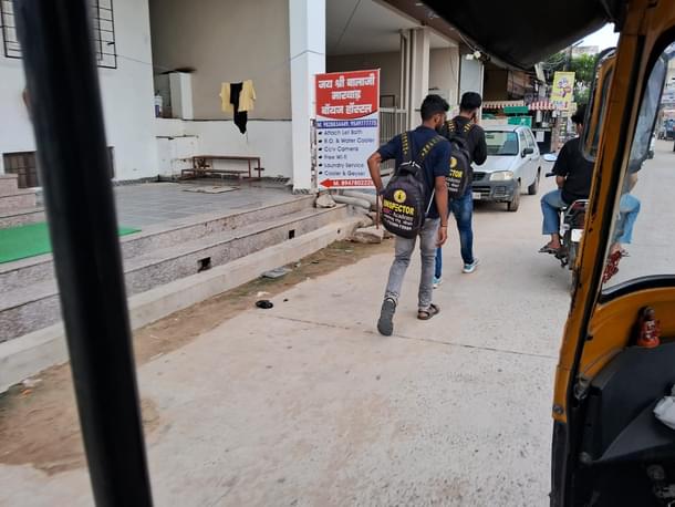 Students all around the city can be seen with bags, clothes, umbrellas, all carrying various institutes' branding