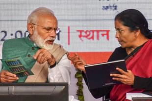 Prime Minister Narendra Modi with Finance Minister Nirmala Sitharaman.